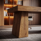 55 inch Mid-Century Executive Desk Workstation - ultra luxury detail