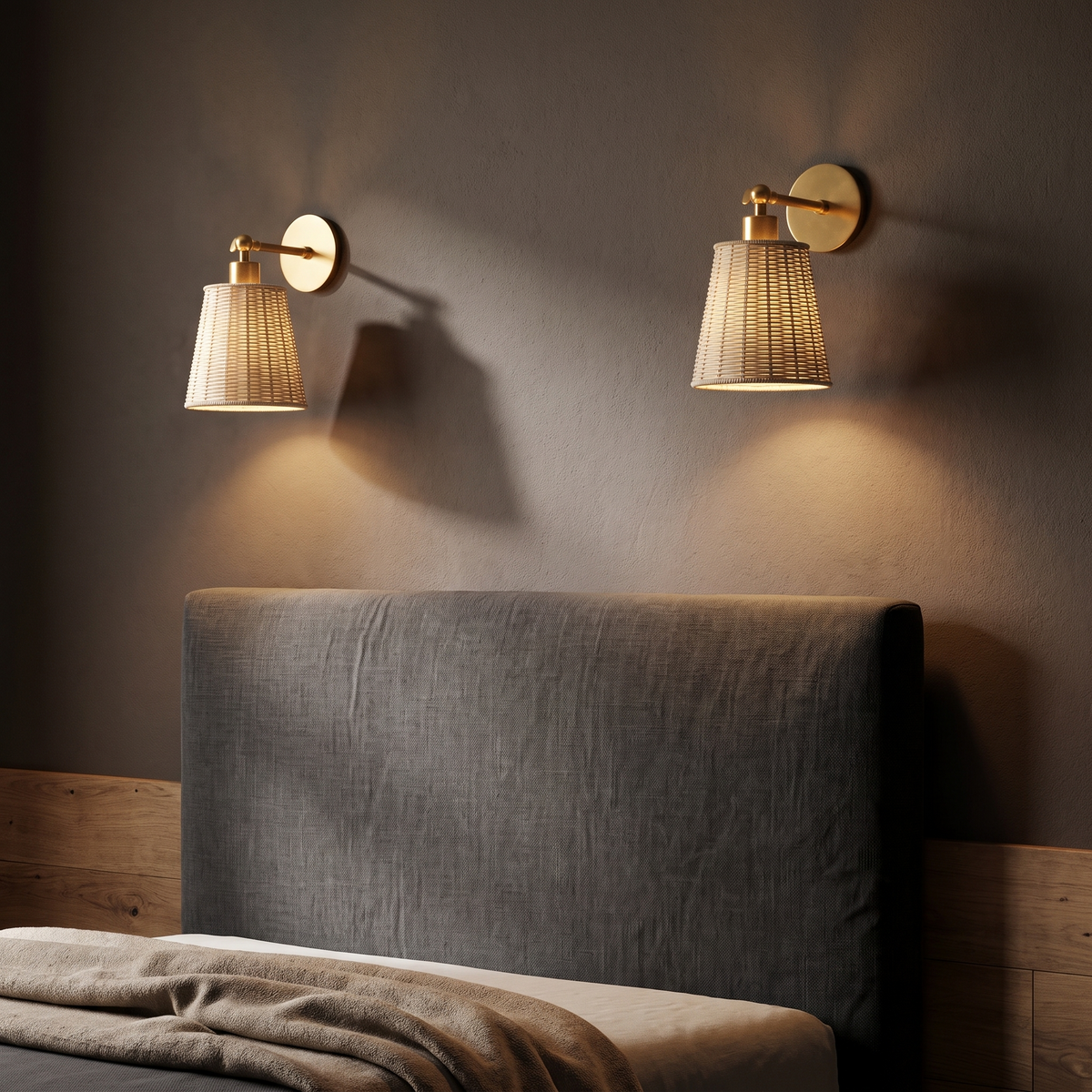 Natural Wireless Wall Sconce hero lifestyle image