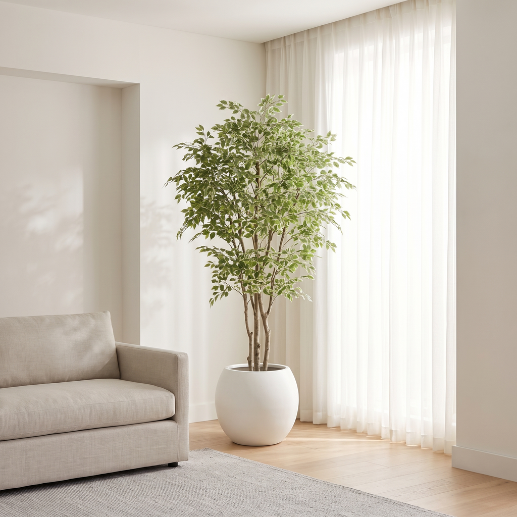 Adcock 8ft Artificial Ficus Tree luxury lifestyle living room