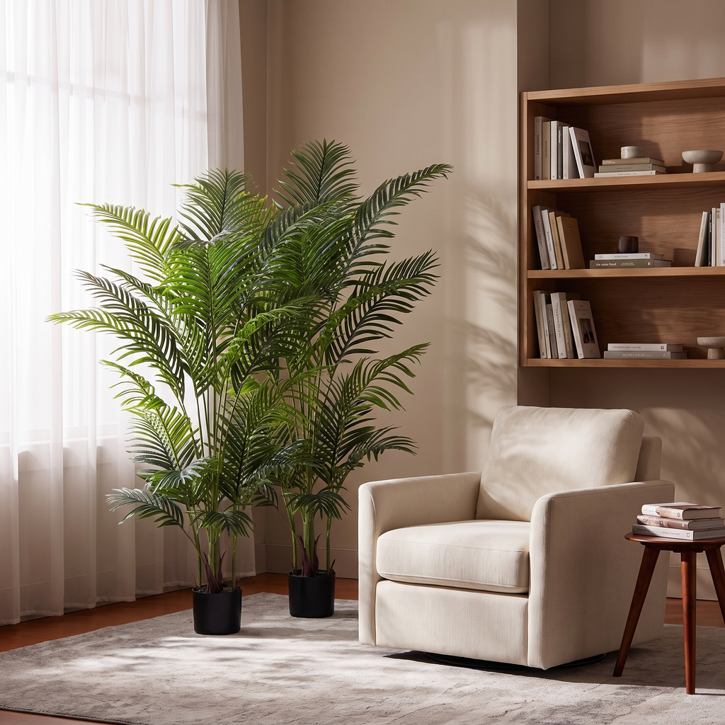 Adcock Artificial Palm Trees Set of 2 luxury lifestyle reading nook