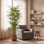 Artificial Bamboo Tree in Wicker Basket luxury lifestyle reading nook