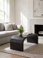 Melanija Curved Coffee Table lifestyle living room shot