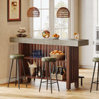 Modern 2-Tier Home Bar Unit with Footrest