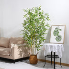 Adcock Artificial Bamboo Tree in Wicker Basket for Indoor and Outdoor Use