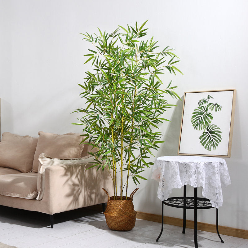 Adcock Artificial Bamboo Tree in Wicker Basket for Indoor and Outdoor Use