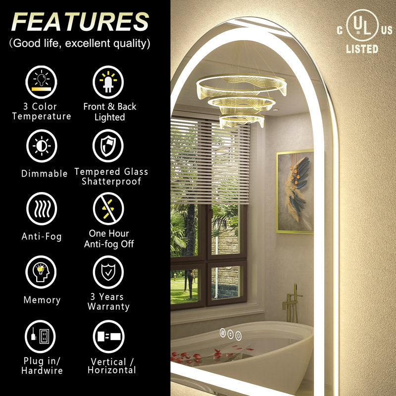 Iyra Arched LED Mirror