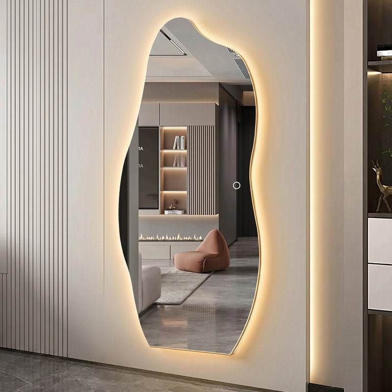 Asymmetrical Full-Length LED Wall Mirror