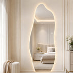 Asymmetrical Full-Length LED Wall Mirror