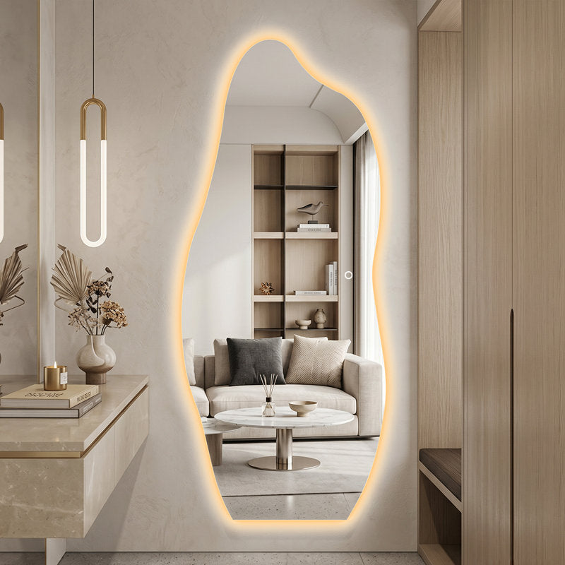 Asymmetrical Full-Length LED Wall Mirror