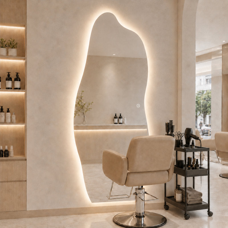 Asymmetrical Full-Length LED Wall Mirror