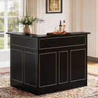 L-Shaped Home Bar Unit with 4-Tier Storage