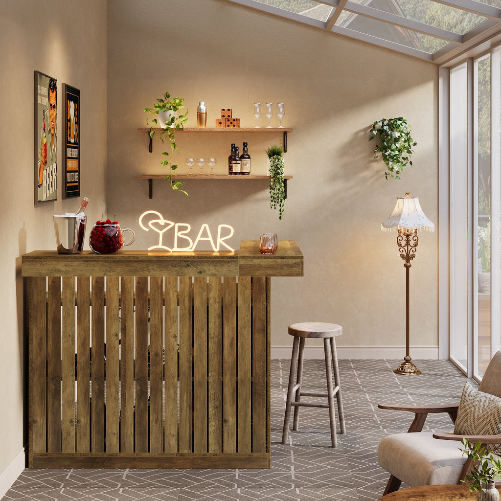 L-Shaped 4-Tier Corner Liquor Bar Table