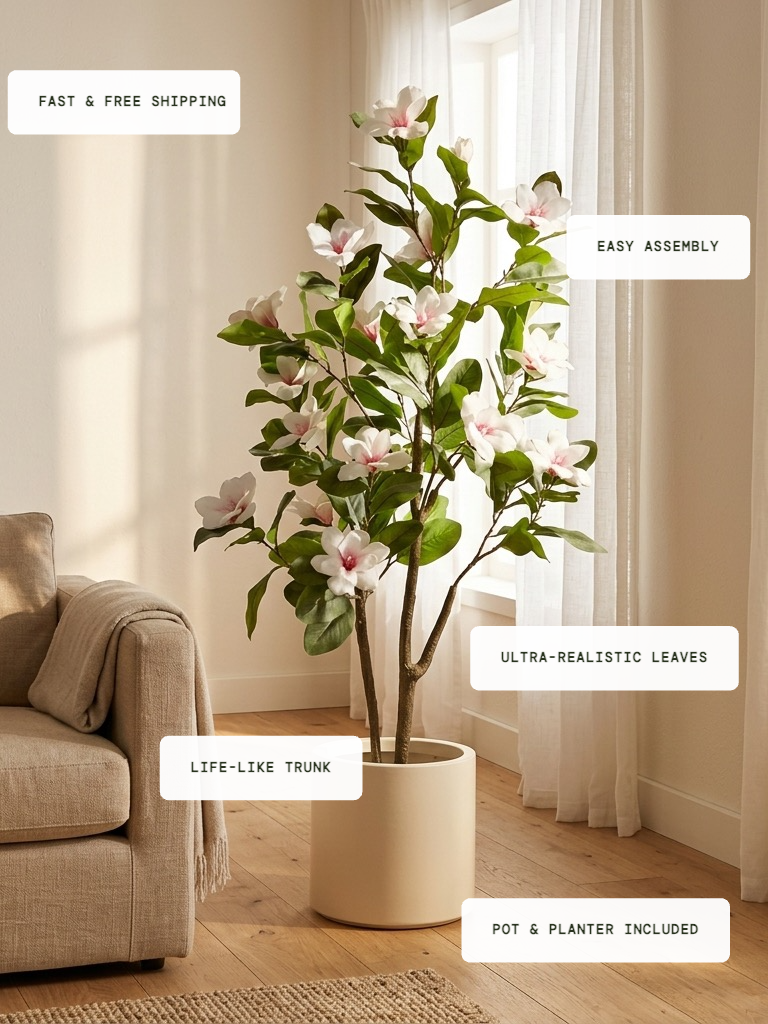 Elegant Magnolia Tree for Dining Rooms with Lush Leaves