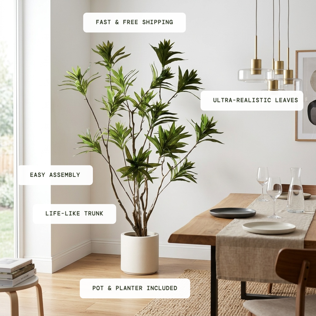 Chic Reflexa Tree for Modern Rooms with Arching Leaves