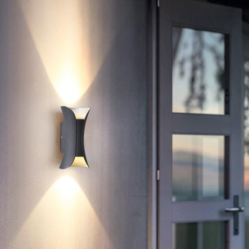 Curved Aluminum Up-Down Wall Light