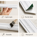 Peel and Stick Pre Cut Adhesive Wall Molding Kit
