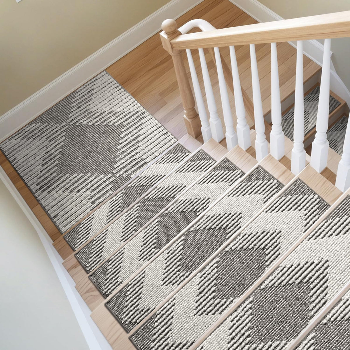 Ravellora Textured Stair Treads - Gray