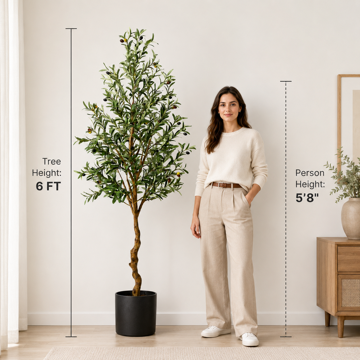 6ft Artificial Olive Tree