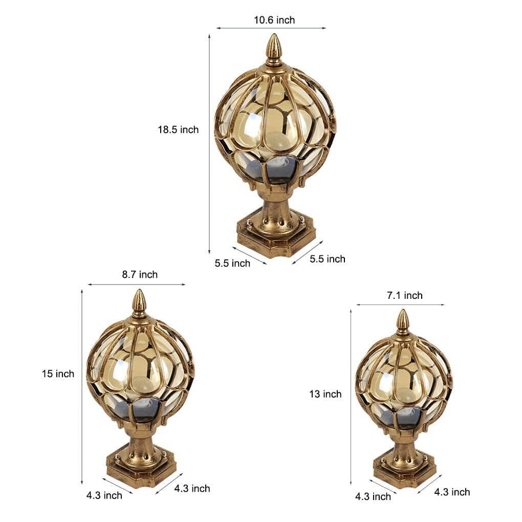 Halia Globe Pillar Light