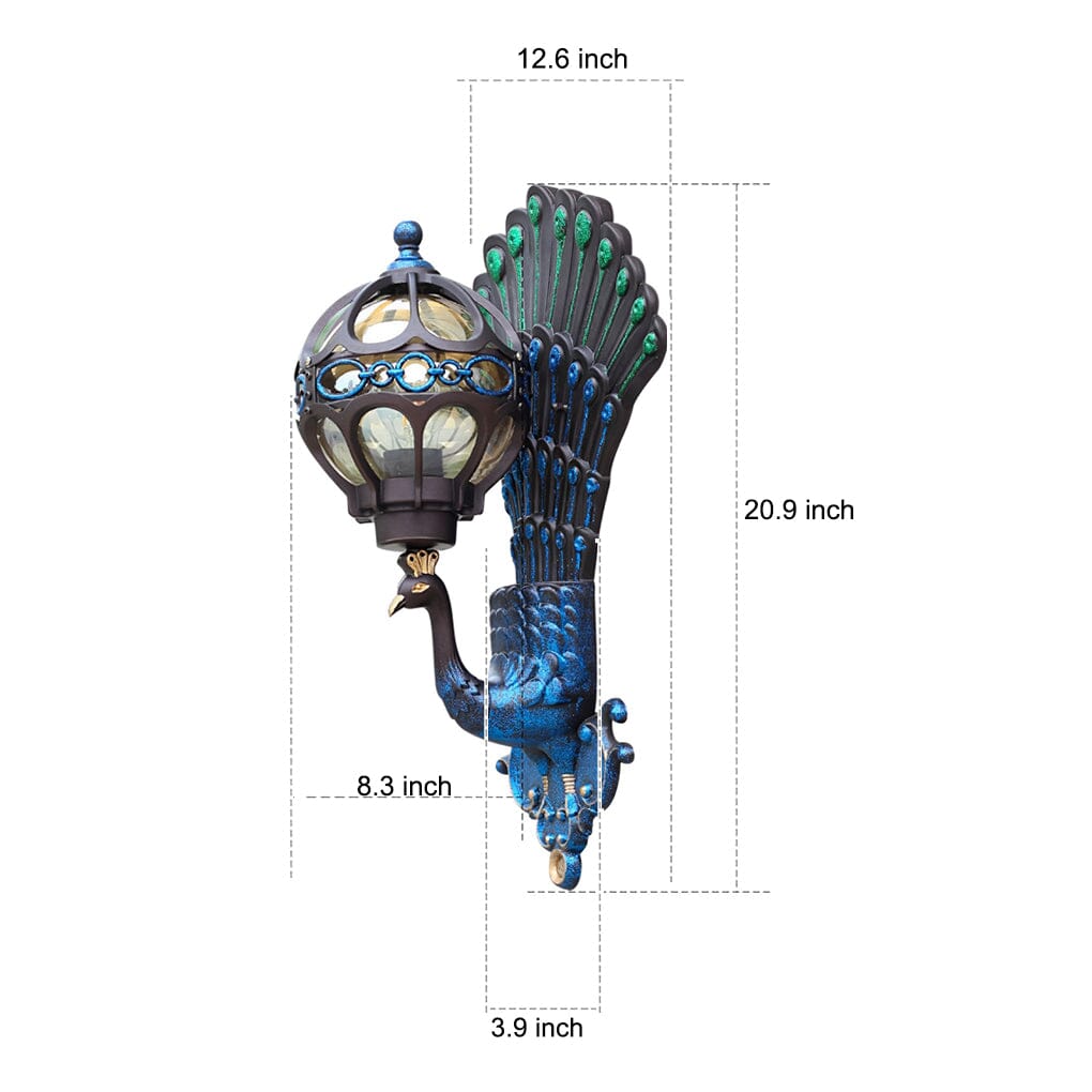 Ines Peacock Wall Light