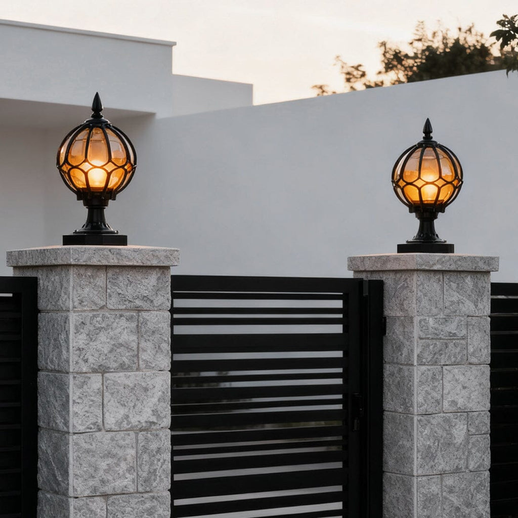 Halia Globe Pillar Light